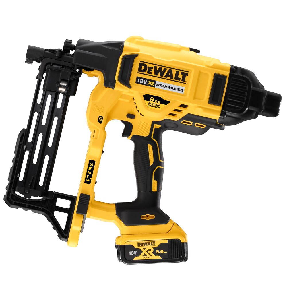 18V/2x5.0Ah XR Akku-Nagel- & Klammergeräte, Zauntacker (DeWALT DCFS950P2-QW)