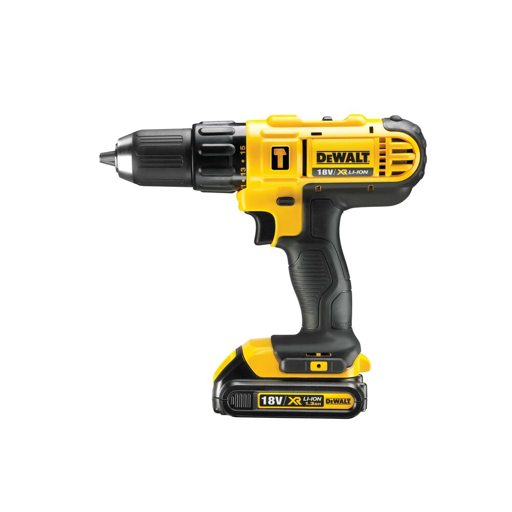 18V/2x1.3Ah Akku-Schlagbohrschrauber 300W/42Nm+Koffer (DeWALT DCD776C2-QW)