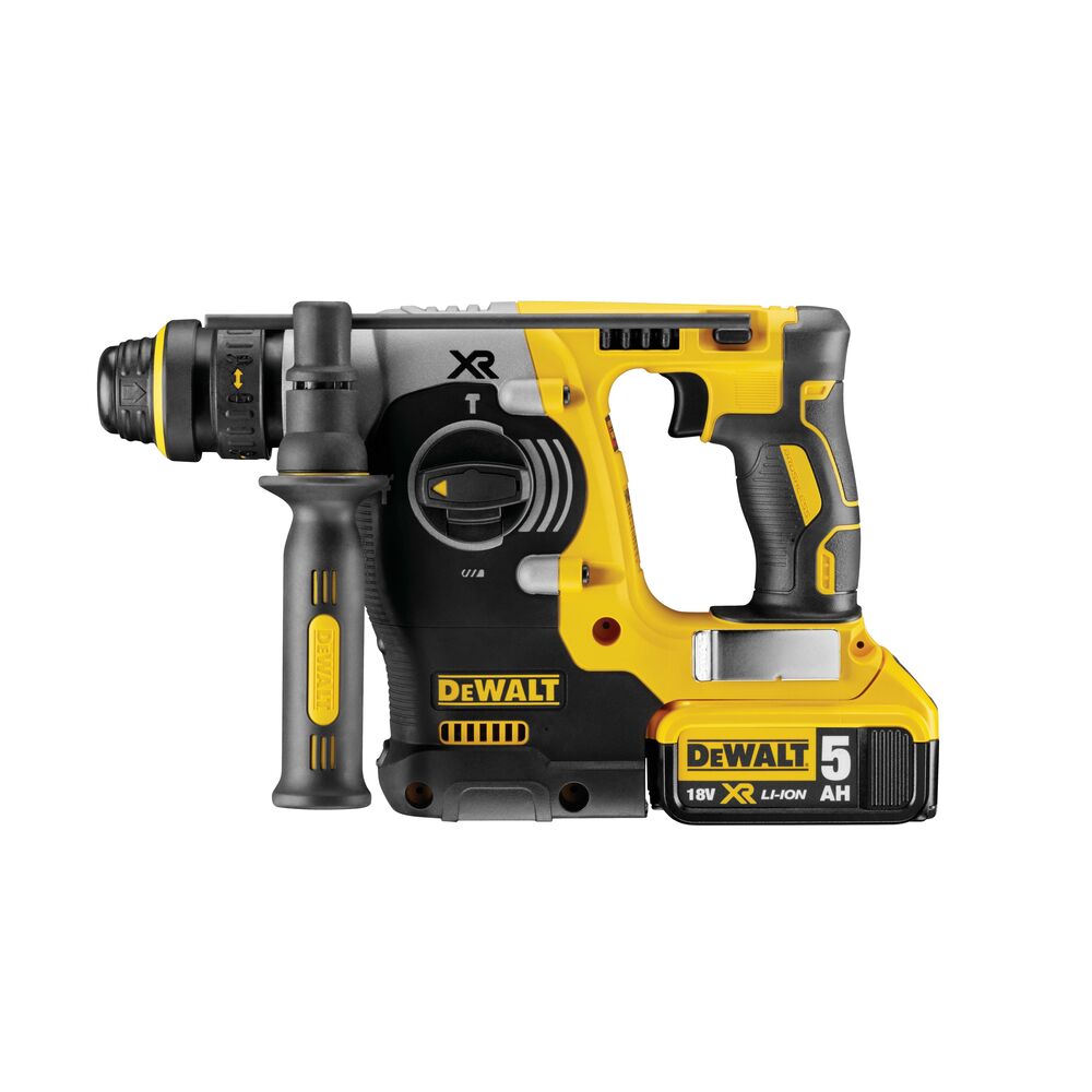 18V/5Ah SDS-plus Akku-Kombihammer 24mm (bürstenlos), 2,1J, SSBF (DeWALT DCH274P2T-QW)