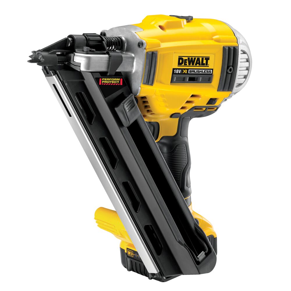 18V/2x5Ah Zwei-Stufen Akku-Nagler&Klammergeräte 90mm (DeWALT DCN692P2-QW) B-WARE
