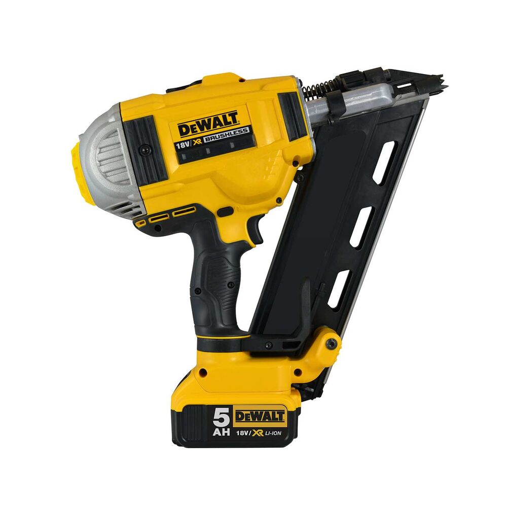 18V/2x5Ah Zwei-Stufen Akku-Nagler&Klammergeräte 90mm (DeWALT DCN692P2-QW) B-WARE