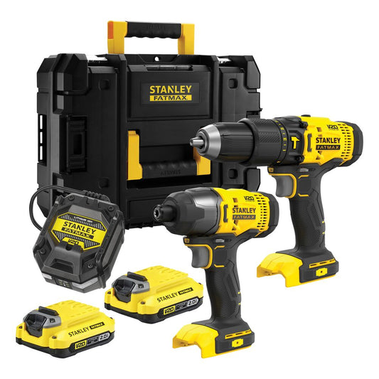18V/2x2Ah FatMax V20 Bohr-Schrauber Set+TSTAK (STANLEY SFMCK465D2T-QW)