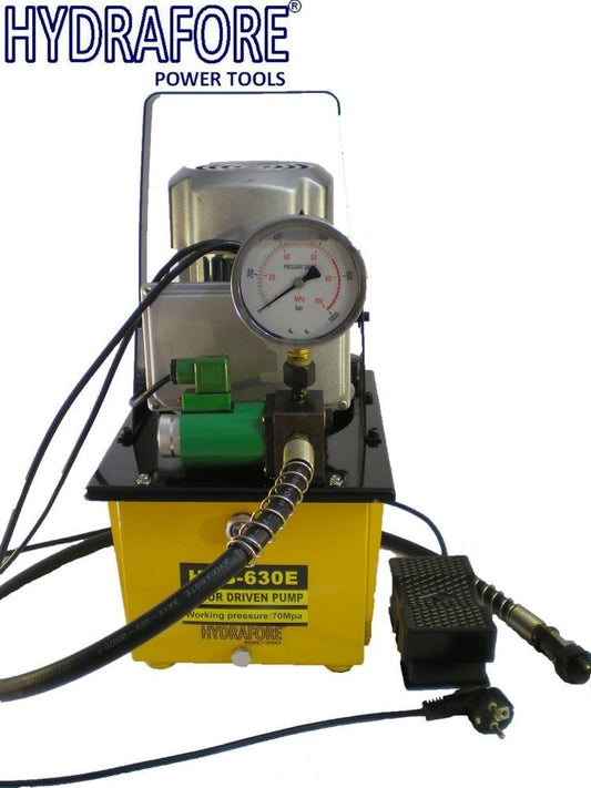50T Werkstattpresse mit elektrische Hydraulikpumpe, Manometer, Geschw.Ventil (SP50E)
