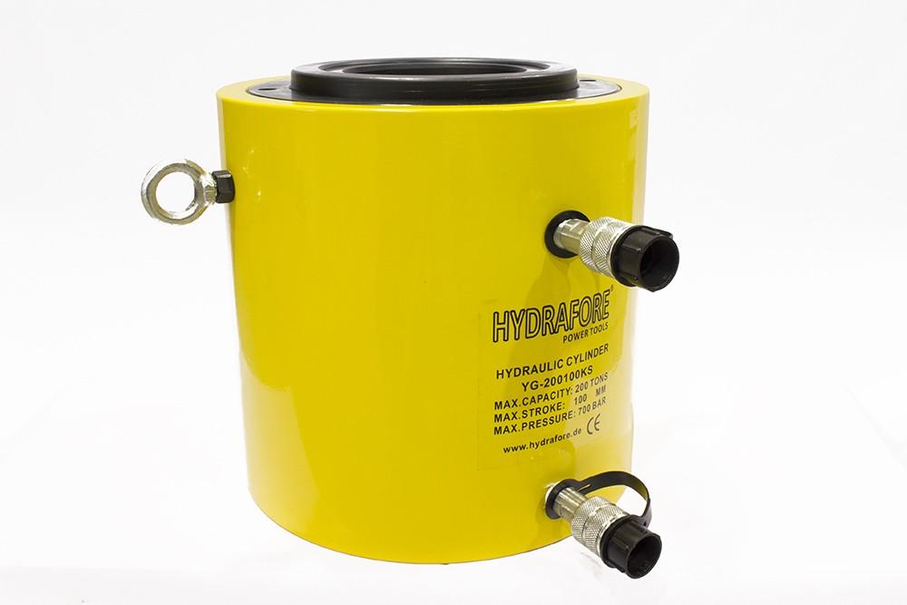 Doppeltwirkender Hohlzylinder, Hohlkolbenzylinder (200 Ton, 100 mm) (YG-200100KS) B-WARE